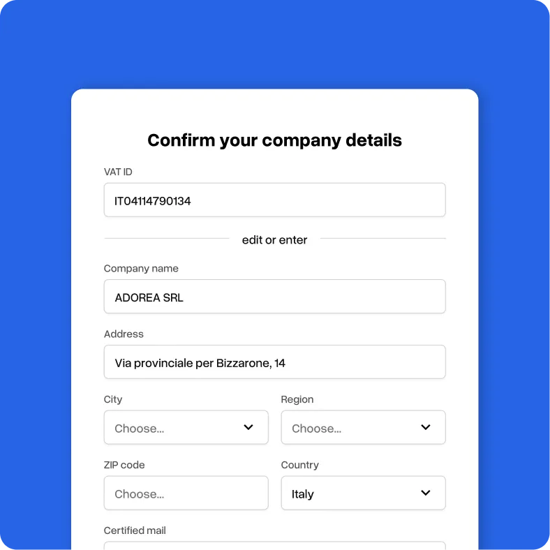 1. Register your company