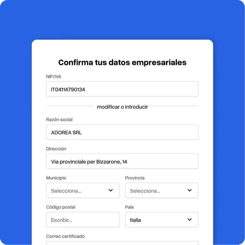 1. Registra tu empresa